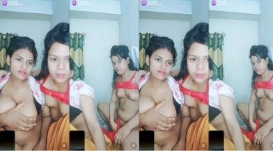 லெஸ்பியன் பெண்கள் வீடியோ காலில் லூட்டி அடித்தல்