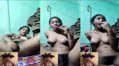 வில்லேஜ் பெண் கத்தரிக்காய் வச்சி வீடியோ காலில் ஆட்டுகிறாள்