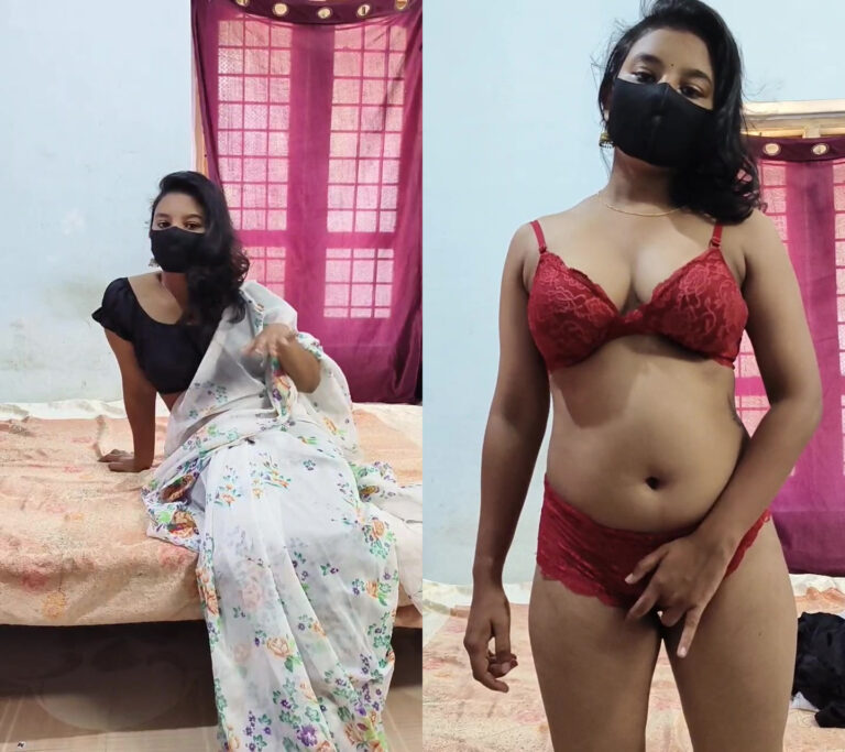 மாஸ்க் போட்ட மாடர்ன் பெண் ஜட்டி ப்ரா கழட்டிய நியூட்