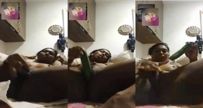 வீடியோ காலில் வெள்ளரிகாய் எண்ணெய் தடவி டில்டோ செக்ஸ்