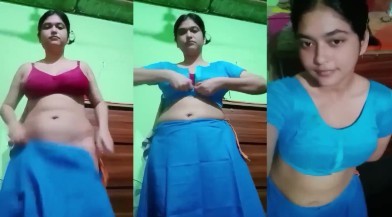 டீச்சர் ட்ரைனிங் பொண்ணு சேலையை கழட்டி போடுகிறாள்