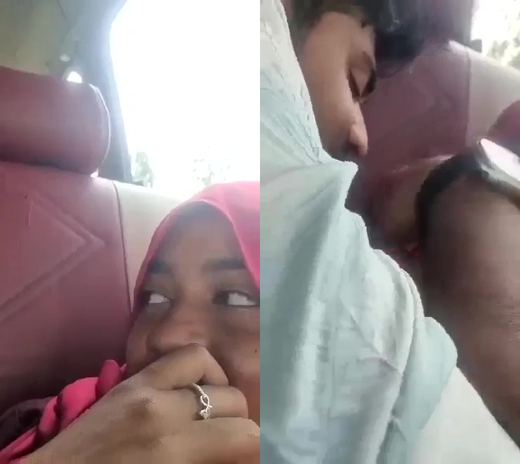 கார் டிரைவர் கல்லுரி பயிலும் முஸ்லீம் பெண் முலை சப்பல்