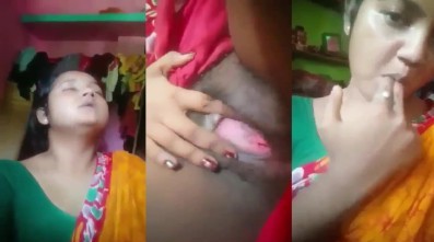 ஜவுளி கடை சேல்ஸ் கேர்ள் வீட்டில் குஷியாக சுயஇன்பம்