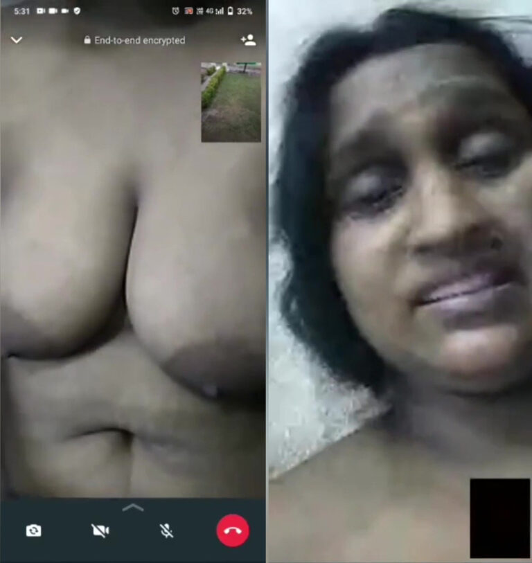 காஞ்சிபுரம் விதவை ஆன்டி வீடியோ காலில் திருப்தி அடைகிறாள்