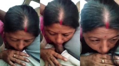 நண்பனின் 40வயது அம்மா ஓடும் காரில் சுன்னி சப்பல்